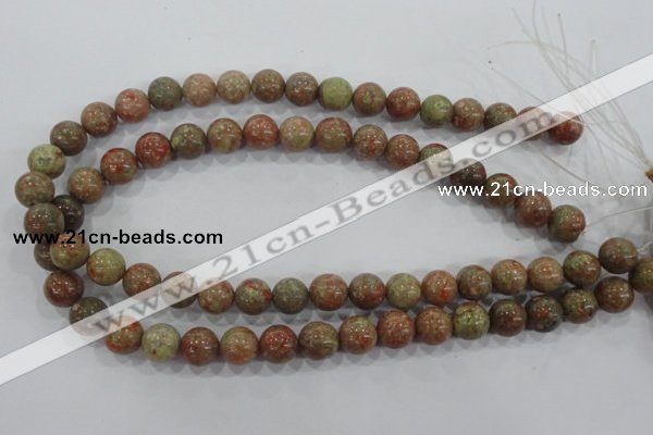 CUG104 15.5 inches 12mm round Chinese unakite beads wholesale