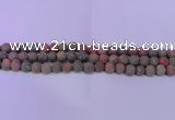 CUG184 15.5 inches 12mm round matte unakite gemstone beads