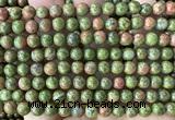 CUG213 15 inches 6mm round unakite beads wholesale