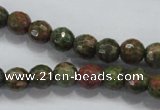 CUG300 15.5 inches 4mm faceted round unakite gemstone beads