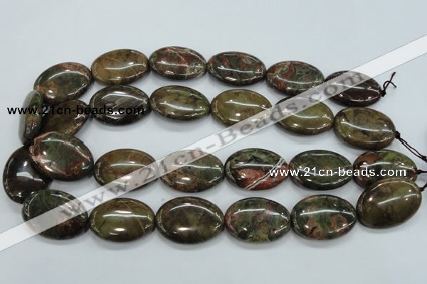 CUJ03 15.5 inches 22*30mm oval autumn jasper gemstone beads