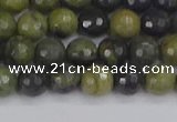 CUJ101 15.5 inches 6mm faceted round African green autumn jasper beads