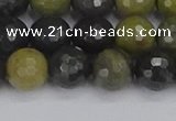 CUJ102 15.5 inches 8mm faceted round African green autumn jasper beads