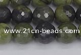 CUJ103 15.5 inches 10mm faceted round African green autumn jasper beads