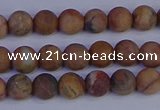 CVJ11 15.5 inches 6mm round matte venus jasper beads wholesale