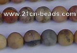 CVJ14 15.5 inches 10mm round matte venus jasper beads wholesale