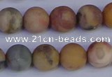 CVJ15 15.5 inches 12mm round matte venus jasper beads wholesale