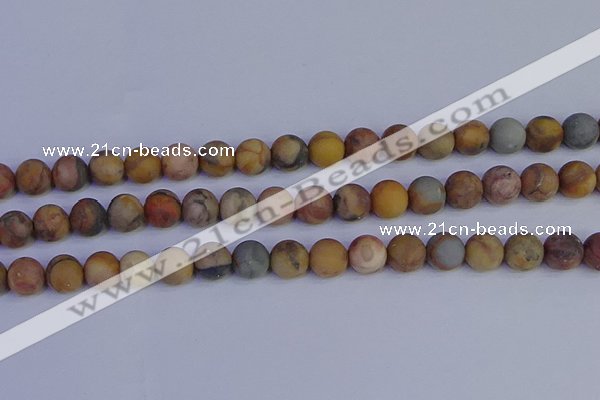 CVJ15 15.5 inches 12mm round matte venus jasper beads wholesale