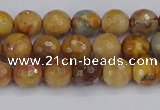 CVJ22 15.5 inches 6mm faceted round venus jasper beads wholesale