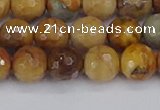 CVJ23 15.5 inches 8mm faceted round venus jasper beads wholesale