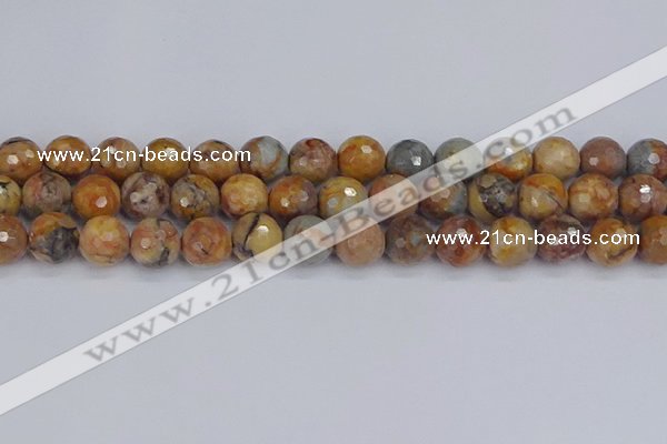 CVJ25 15.5 inches 12mm faceted round venus jasper beads wholesale