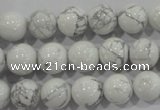 CWB203 15.5 inches 10mm round natural white howlite beads wholesale