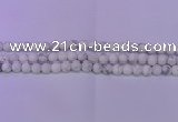 CWB220 15.5 inches 4mm round matte white howlite beads