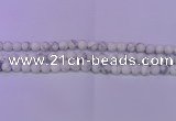 CWB221 15.5 inches 6mm round matte white howlite beads