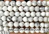CWB281 15 inches 10mm faceted round white howlite beads