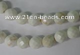 CWB301 15.5 inches 6mm faceted round howlite turquoise beads