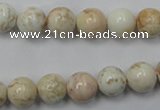 CWB314 15.5 inches 12mm round natural howlite turquoise beads