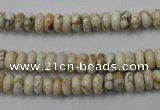 CWB320 15.5 inches 3*6mm rondelle natural howlite turquoise beads