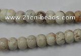 CWB321 15.5 inches 6*8mm rondelle howlite turquoise beads wholesale