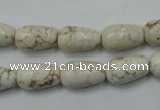 CWB331 15.5 inches 8*14mm teardrop howlite turquoise beads