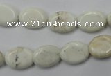 CWB352 15.5 inches 10*14mm oval howlite turquoise beads wholesale