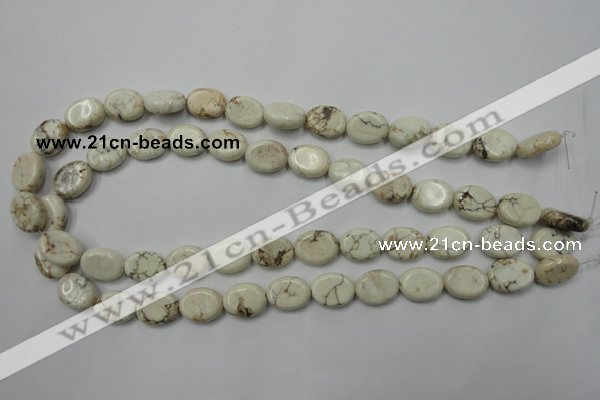 CWB353 15.5 inches 12*16mm oval howlite turquoise beads wholesale