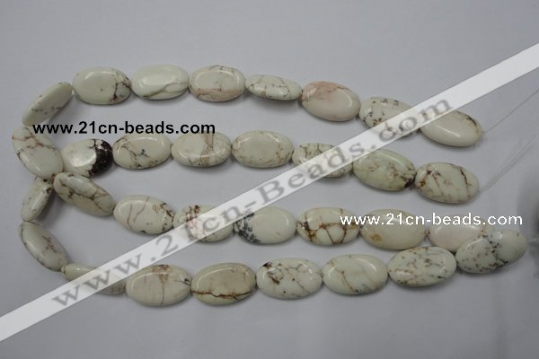 CWB355 15.5 inches 16*25mm oval howlite turquoise beads wholesale