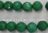 CWB403 15.5 inches 10mm faceted round howlite turquoise beads