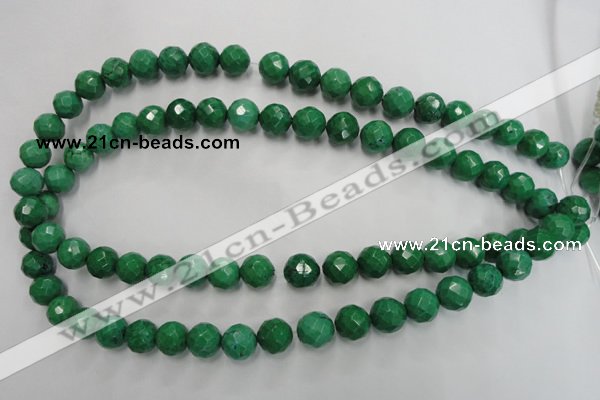 CWB403 15.5 inches 10mm faceted round howlite turquoise beads