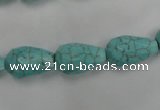 CWB471 15.5 inches 10*16mm faceted teardrop howlite turquoise beads