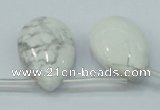 CWB54 20*30mm top-drilled teardrop natural white howlite gemstone beads