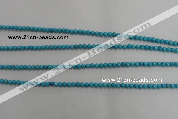 CWB552 15.5 inches 4mm round howlite turquoise beads wholesale