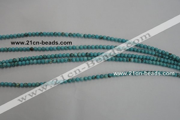 CWB553 15.5 inches 4mm round howlite turquoise beads wholesale