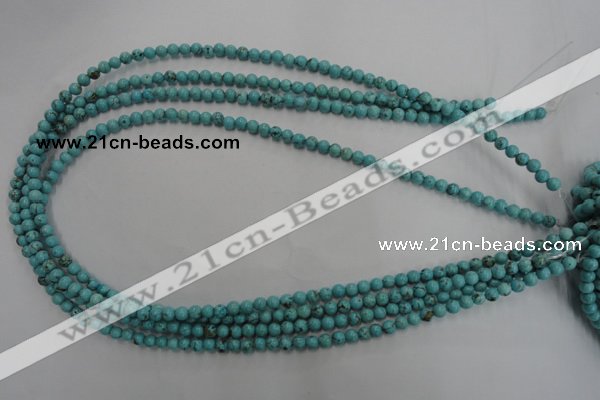 CWB554 15.5 inches 5mm round howlite turquoise beads wholesale