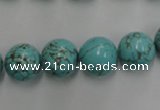 CWB558 15.5 inches 12mm round howlite turquoise beads wholesale