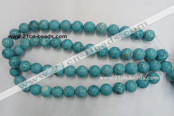 CWB559 15.5 inches 14mm round howlite turquoise beads wholesale