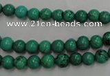 CWB565 15.5 inches 6mm round howlite turquoise beads wholesale