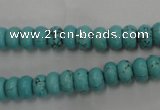 CWB683 15.5 inches 4*7mm rondelle howlite turquoise beads wholesale