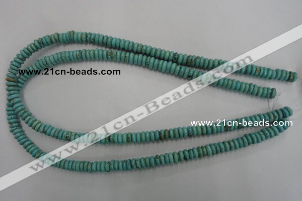 CWB684 15.5 inches 3*8mm rondelle howlite turquoise beads wholesale