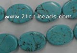 CWB734 15.5 inches 13*18mm oval howlite turquoise beads wholesale