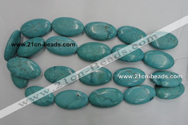 CWB738 15.5 inches 20*36mm oval howlite turquoise beads wholesale