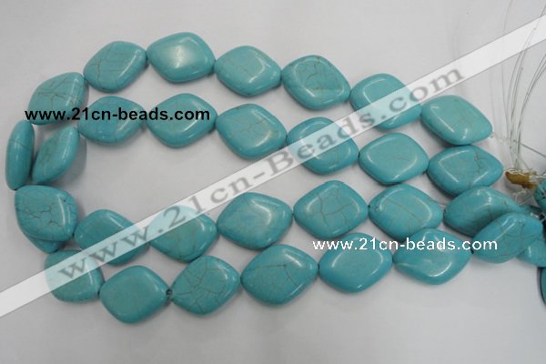 CWB745 15.5 inches 20*26mm diamond howlite turquoise beads wholesale