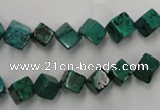 CWB760 15.5 inches 6*6mm cube howlite turquoise beads wholesale