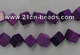 CWB762 15.5 inches 6*6mm cube howlite turquoise beads wholesale