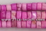 CWB821 15.5 inches 2*4mm tyre howlite turquoise beads wholesale