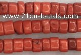 CWB824 15.5 inches 2*4mm tyre howlite turquoise beads wholesale