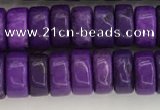 CWB834 15.5 inches 3*6mm tyre howlite turquoise beads wholesale