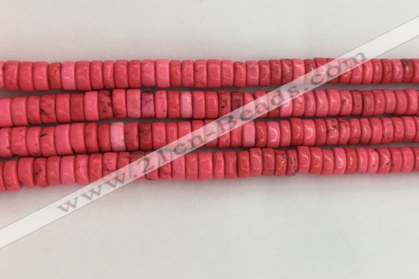 CWB838 15.5 inches 3*6mm tyre howlite turquoise beads wholesale