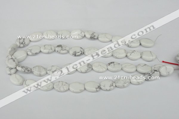 CWB85 15.5 inches 13*18mm oval natural white howlite beads