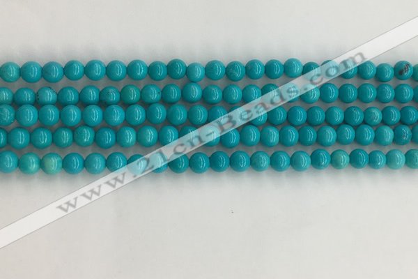 CWB850 15.5 inches 4mm round howlite turquoise beads wholesale